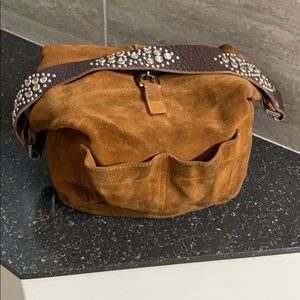 Tan Tyler Malibu purse w/ leather handle